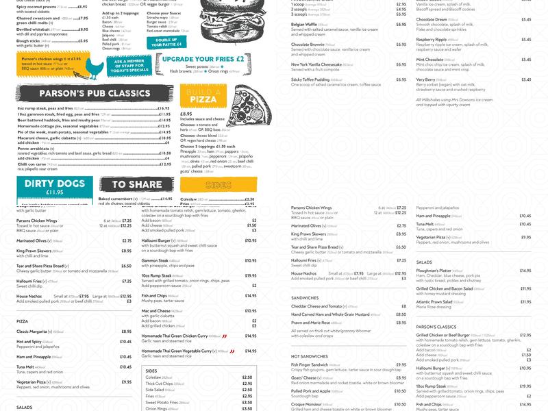 The Restaurant and Bar Menu