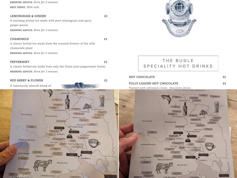 The Bugle Hamble Menu