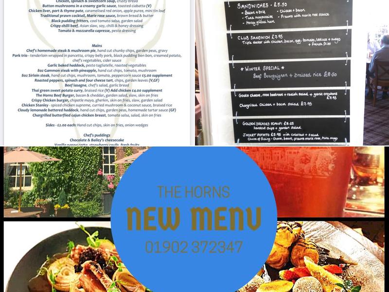 The Horns Of Boningale Menu