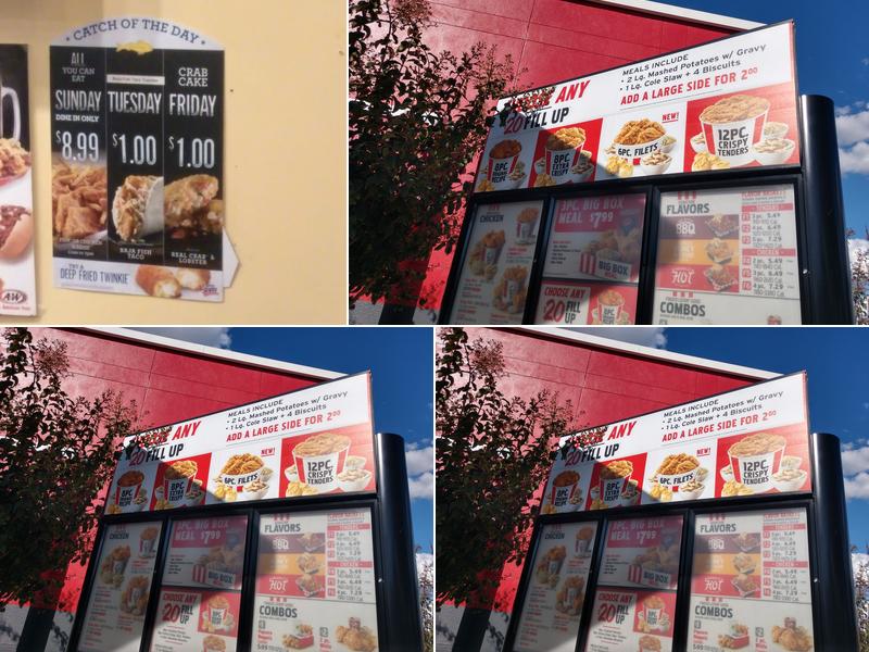 KFC Menu