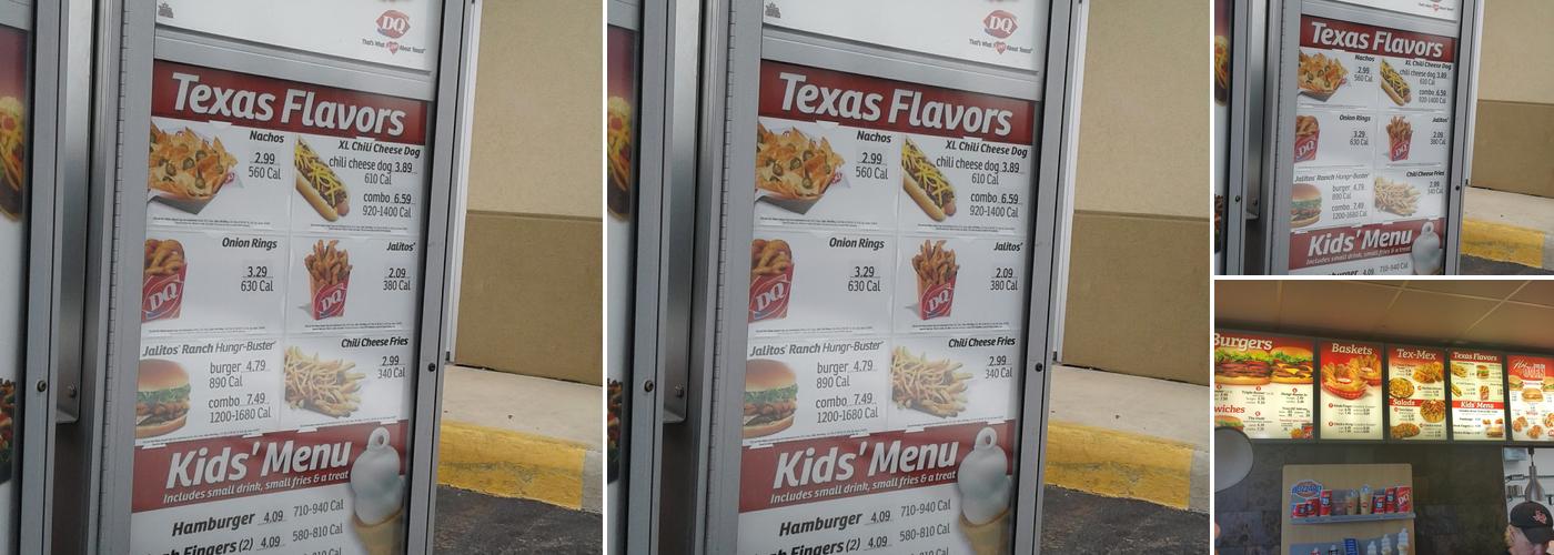 Dairy Queen Menu