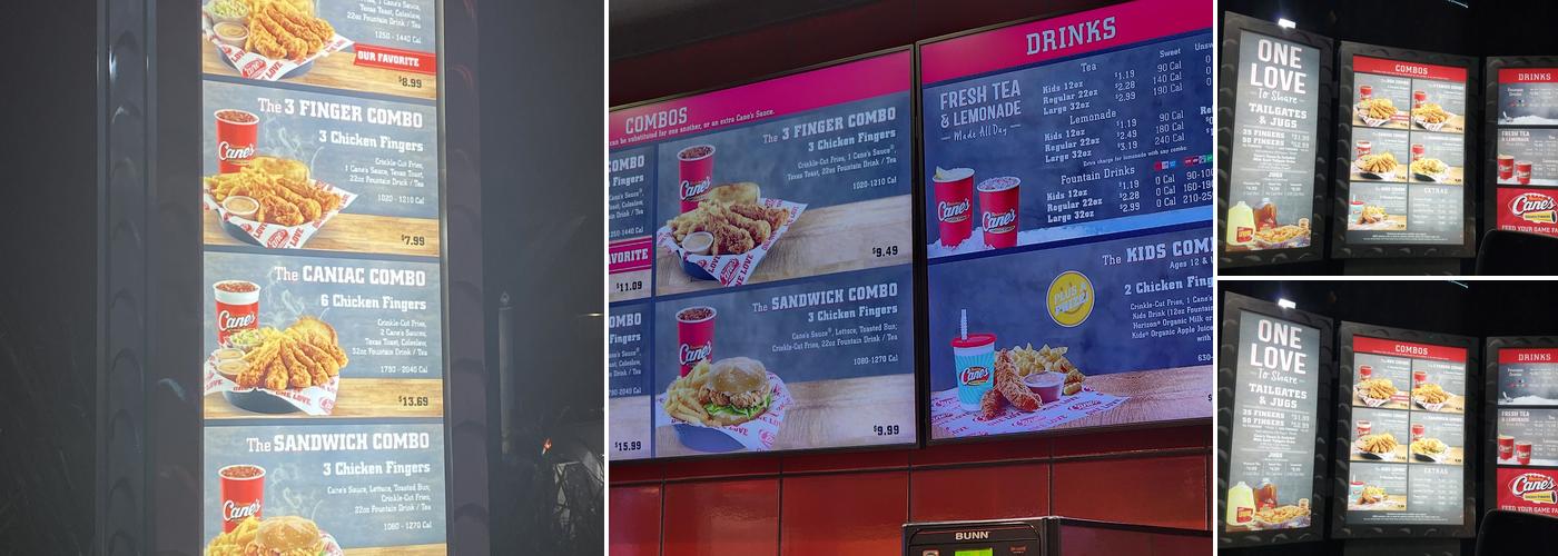 Raising Cane's Chicken Fingers Menu