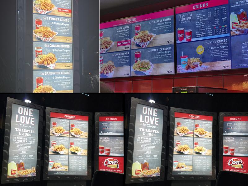 Raising Cane's Chicken Fingers Menu