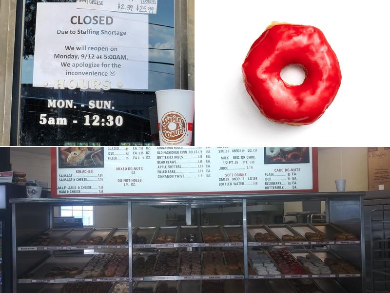 Shipley Do-Nuts Menu