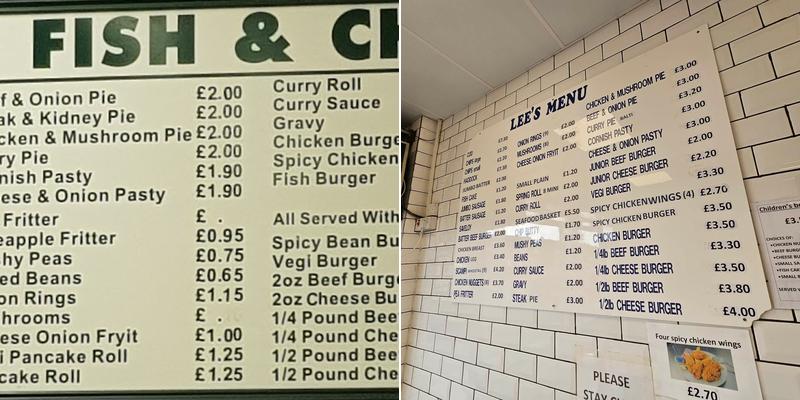 Lees Fish & Chips Menu