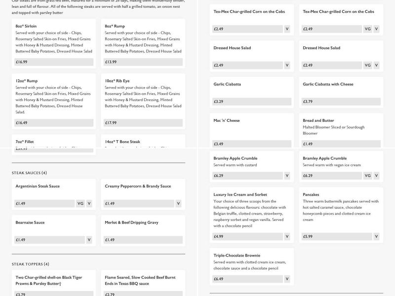 Churchill - Pub & Grill Menu