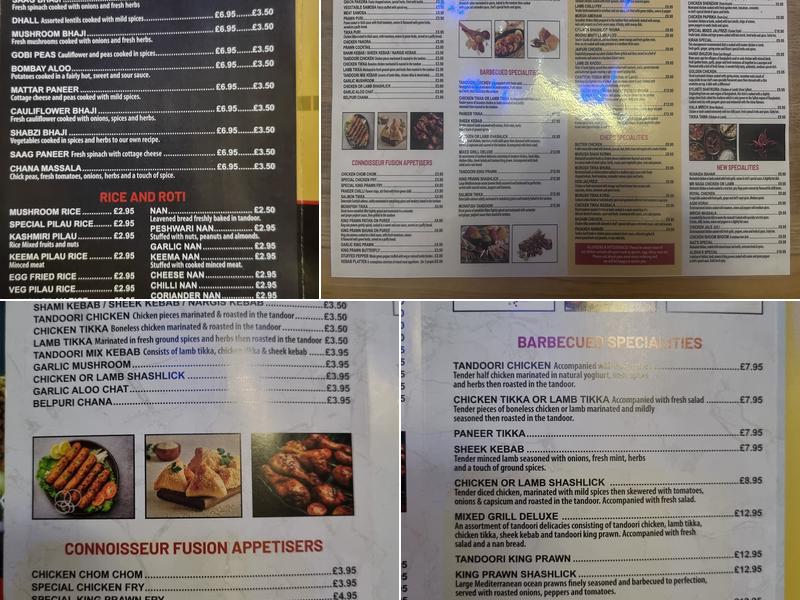 Massalla Club - Wolverhampton Menu