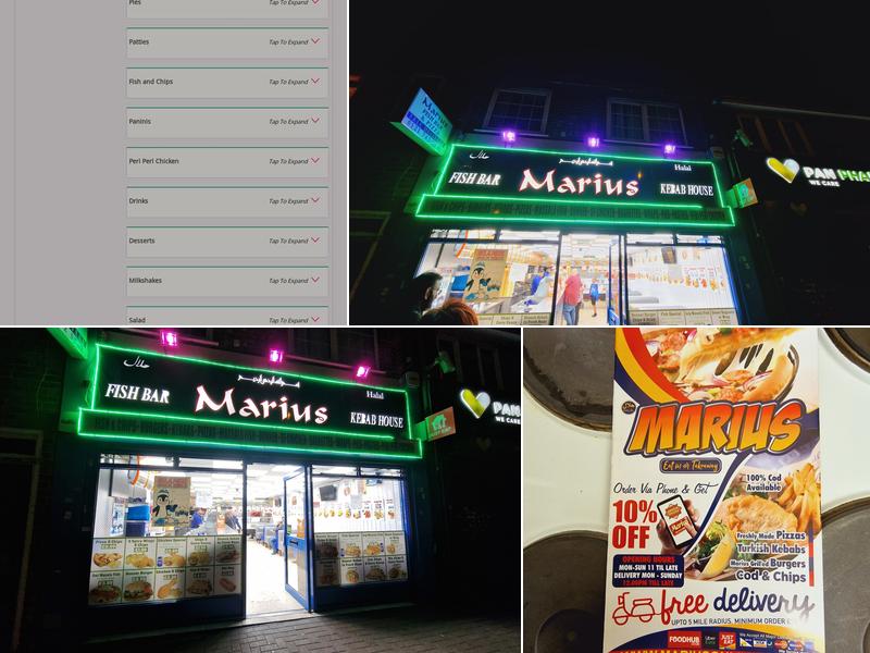Marius fish bar ( Sheldon ) Menu