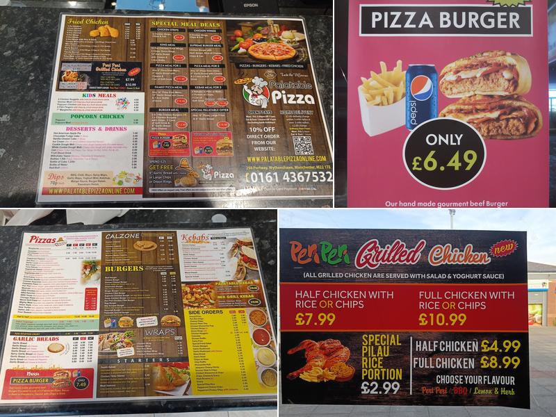 Palatable Pizza (HALAL) Menu