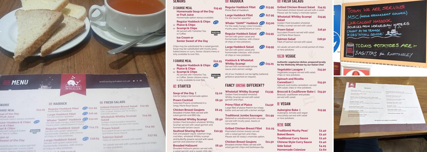 The Wetherby Whaler Menu