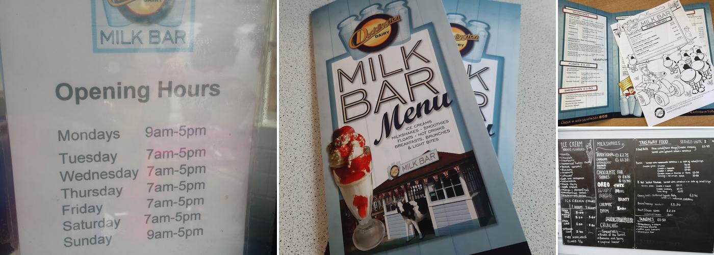 Doddington Dairy Milk Bar Menu