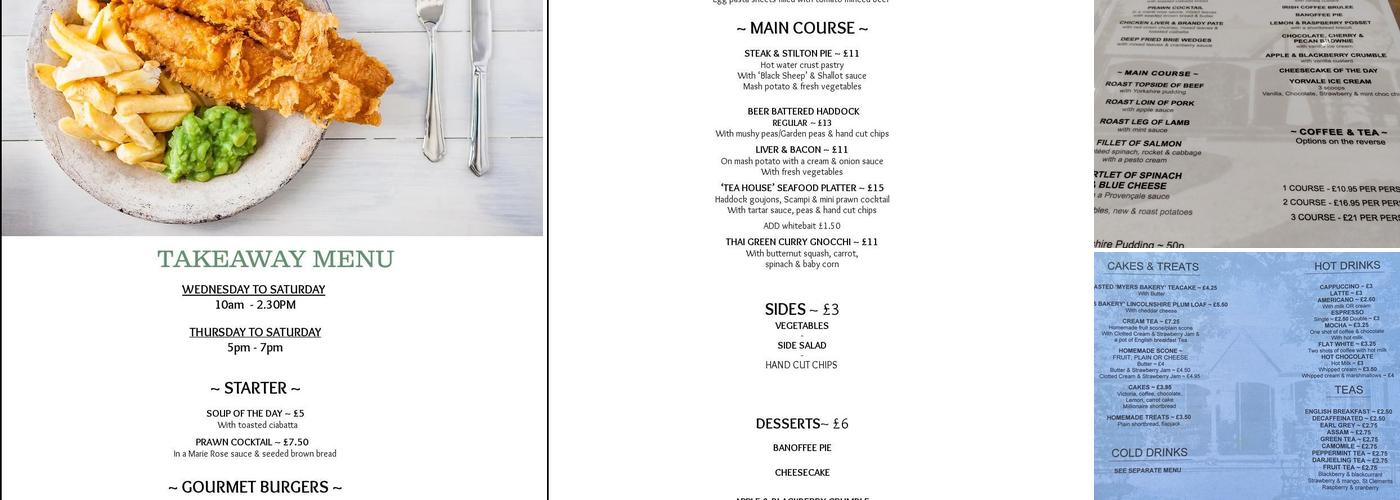 Tea House In The Woods Menu