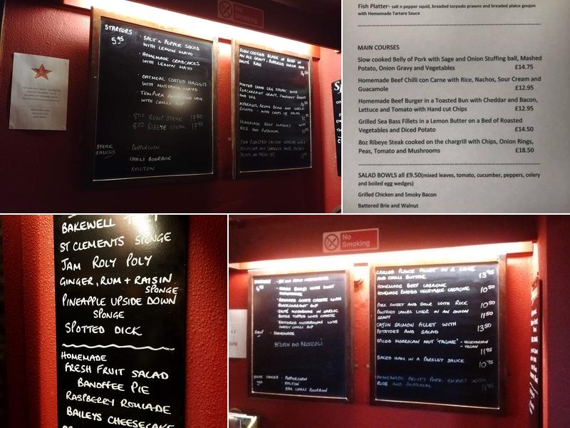 The Abbey Lodge Inn Menu