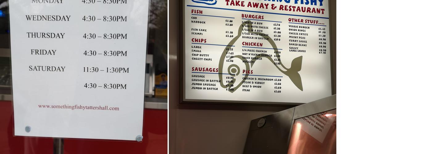 Something Fishy Menu