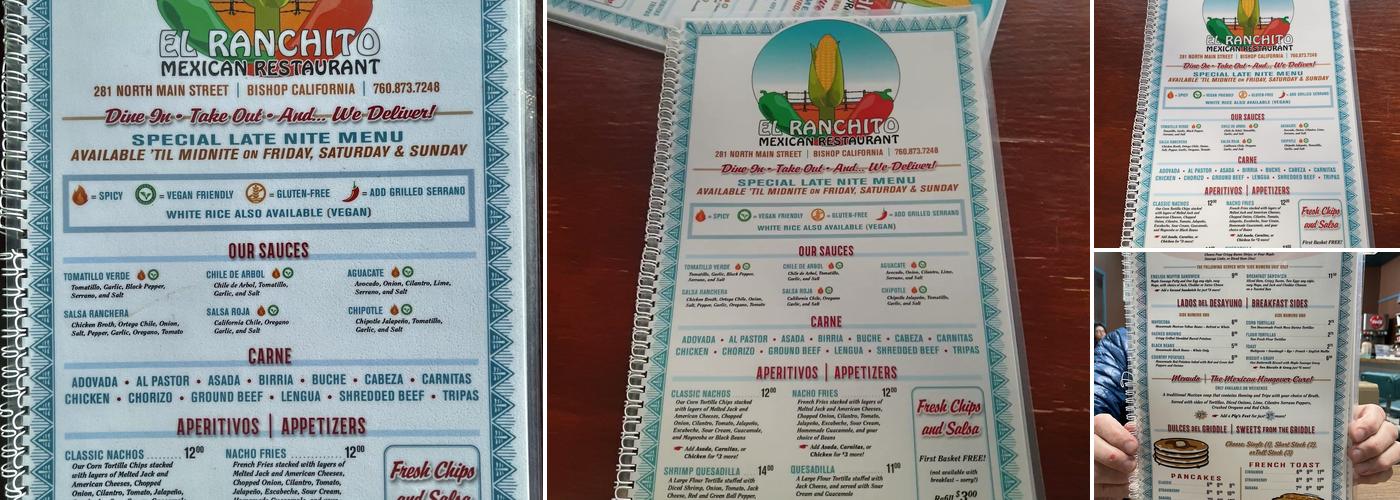 El Ranchito Menu