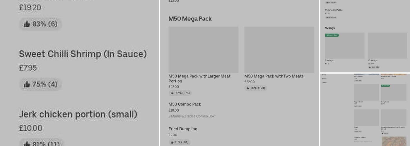 MOZ 50 FLAVOURS Menu