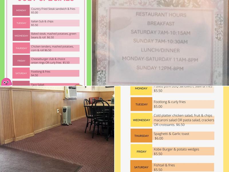 Korner Restaurant Menu