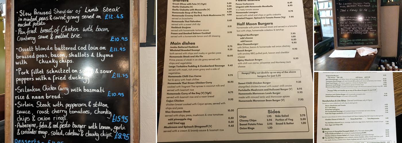 The Half Moon Elloughton Menu