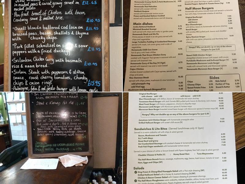 The Half Moon Elloughton Menu