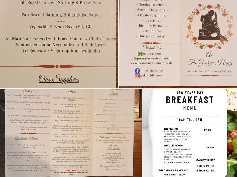 THE GEORGE HOGG Menu