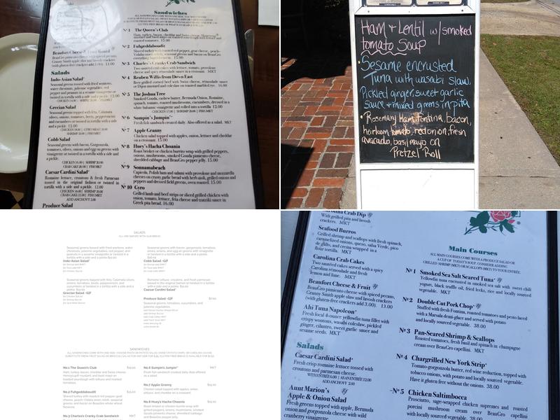 Beaufort Grocery Menu