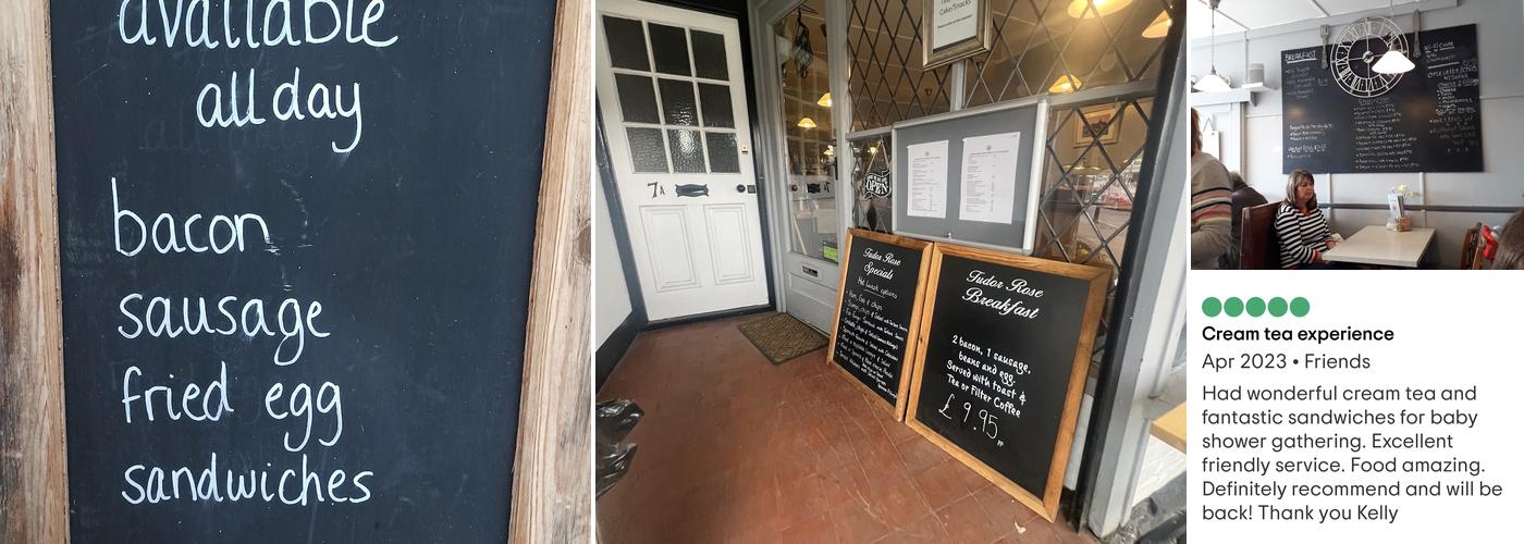 Tudor Rose Tea Room Menu