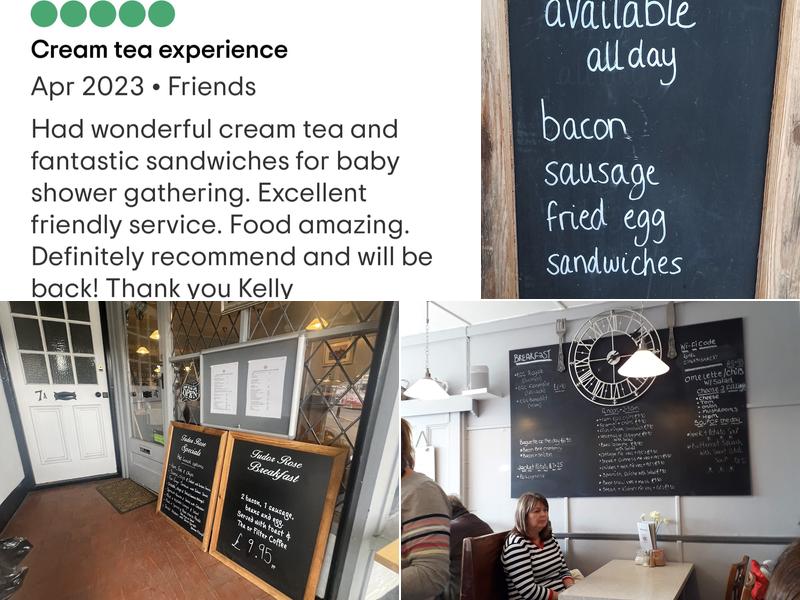 Tudor Rose Tea Room Menu