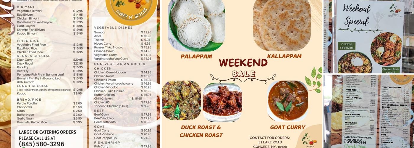 Indian curry N Spices Menu