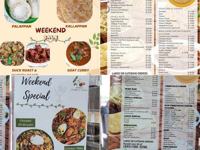 Indian curry N Spices Menu