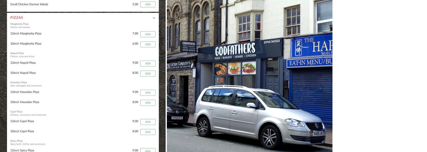 Godfathers Takeaway Menu