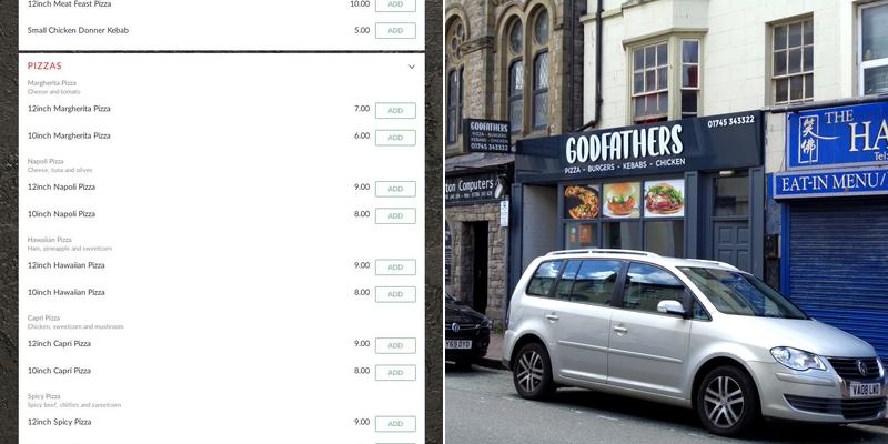 Godfathers Takeaway Menu