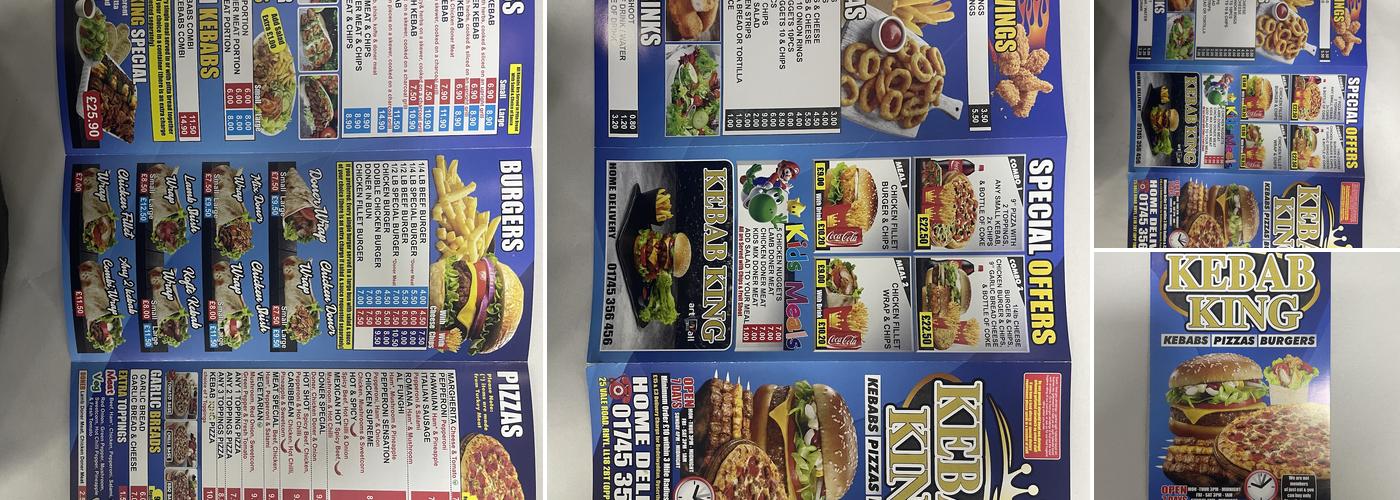 Harun's Kebab King Menu