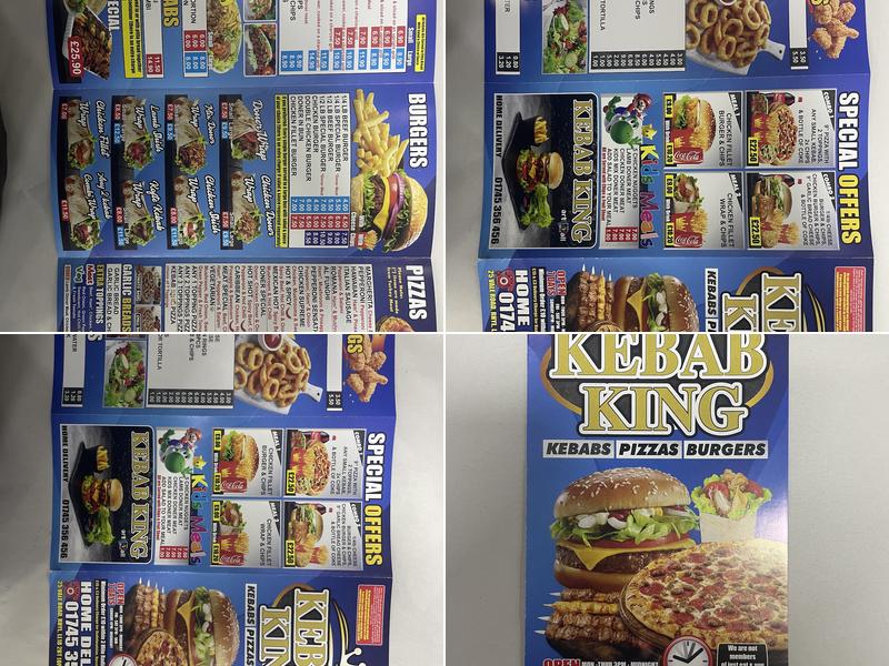 Harun's Kebab King Menu