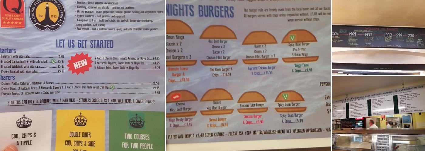 Knight's Fish & Chips Est 1909 Menu