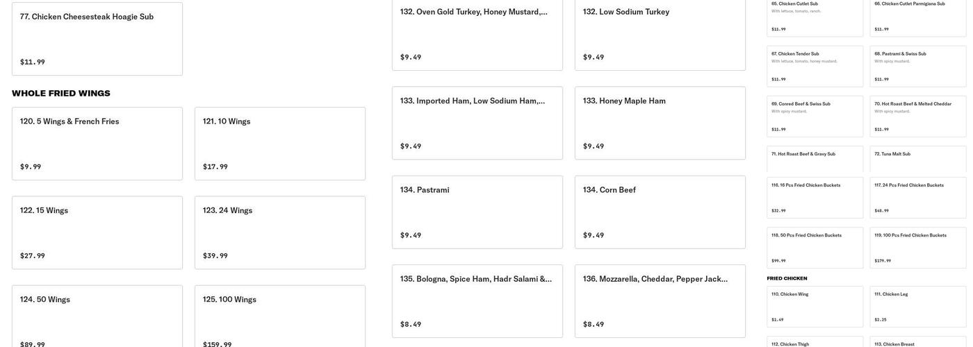 5 Star Deli & Grill Menu