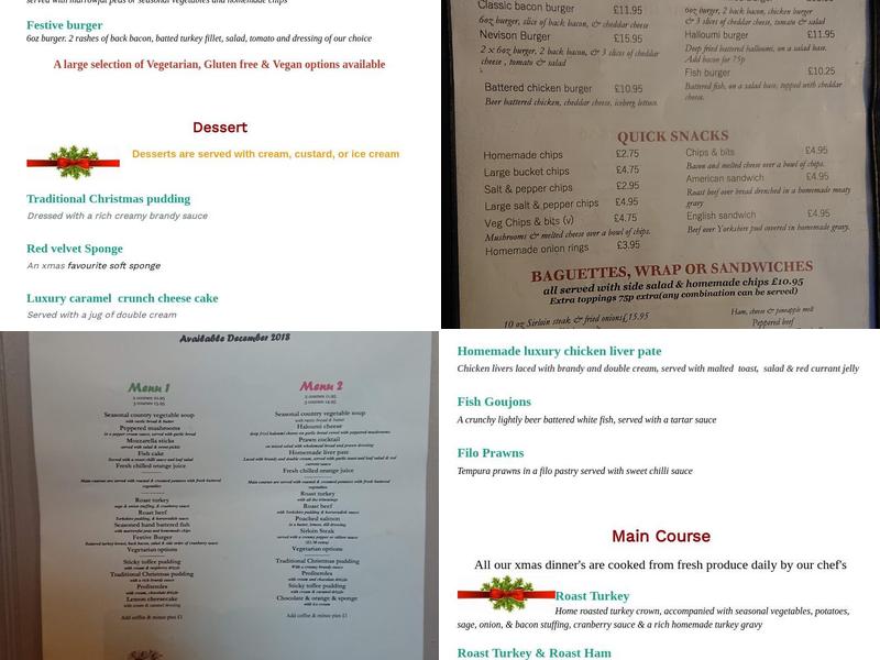 The Nevison Country Inn Menu