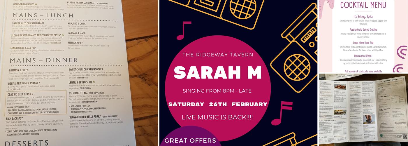 The Ridgeway Tavern Menu