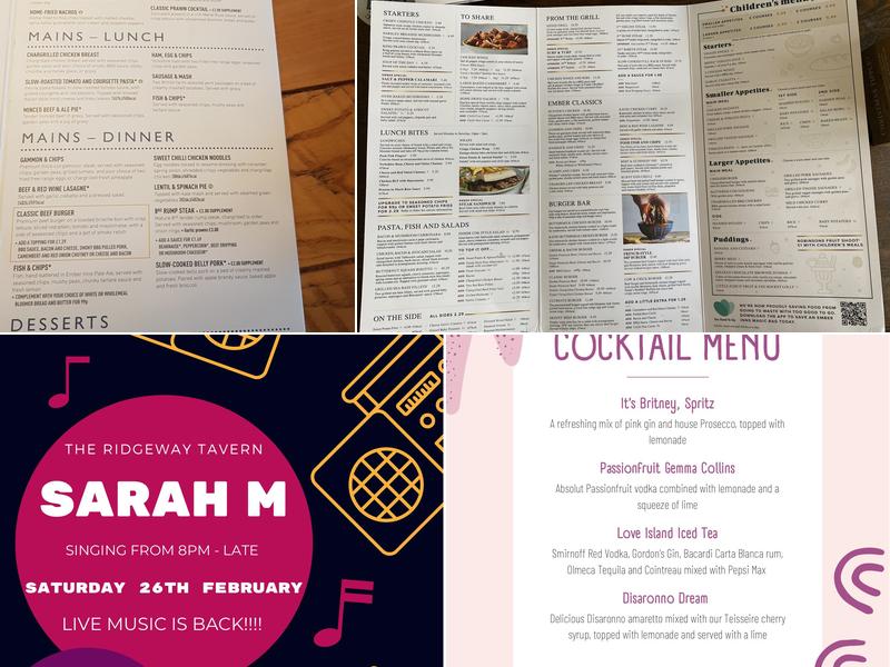 The Ridgeway Tavern Menu