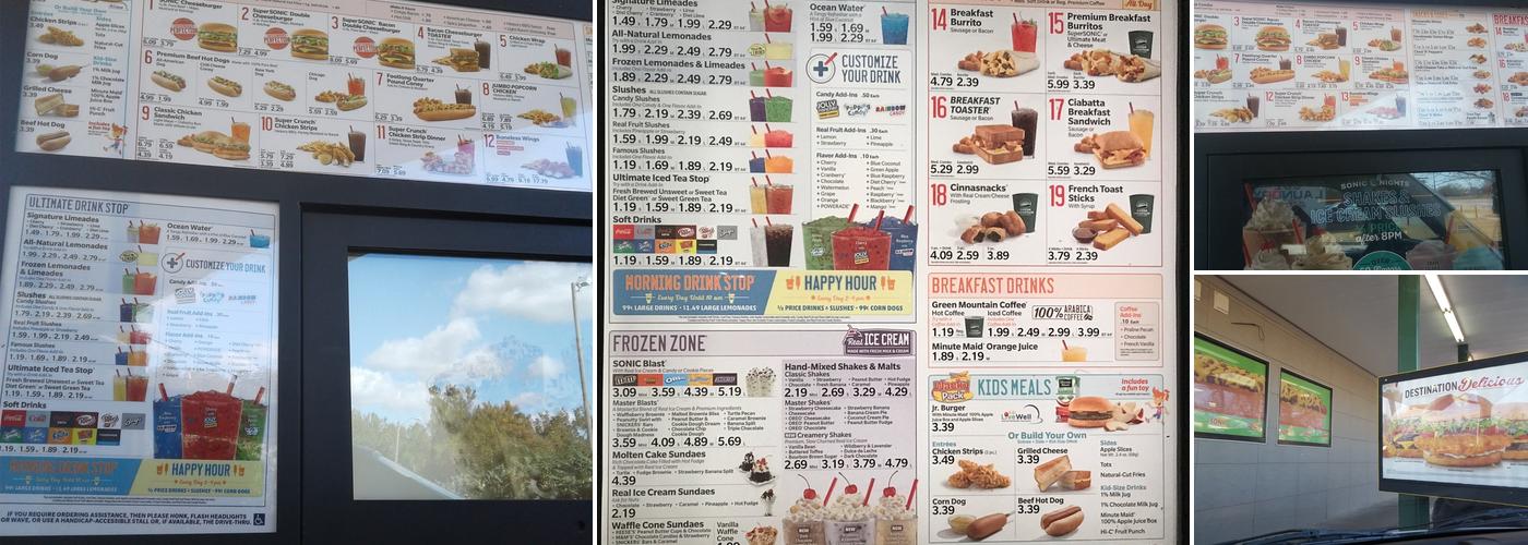 Sonic Drive-In Menu