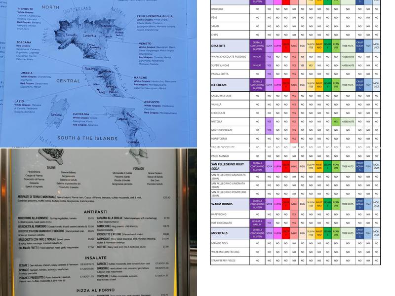 Piccolino Virginia Water Menu