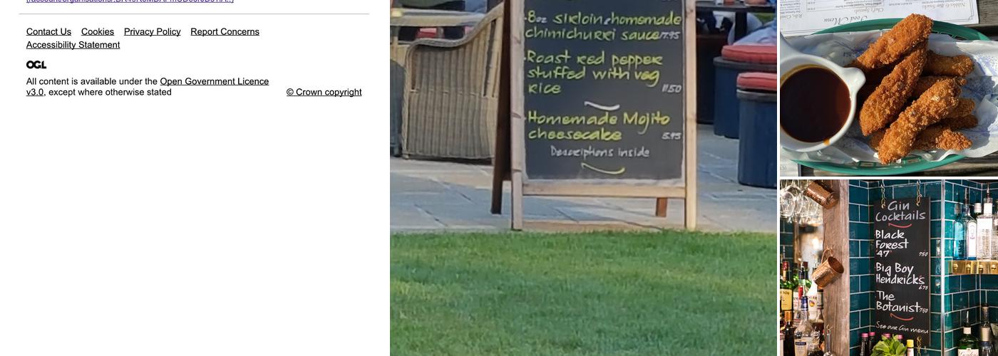 The Rose & Crown Menu