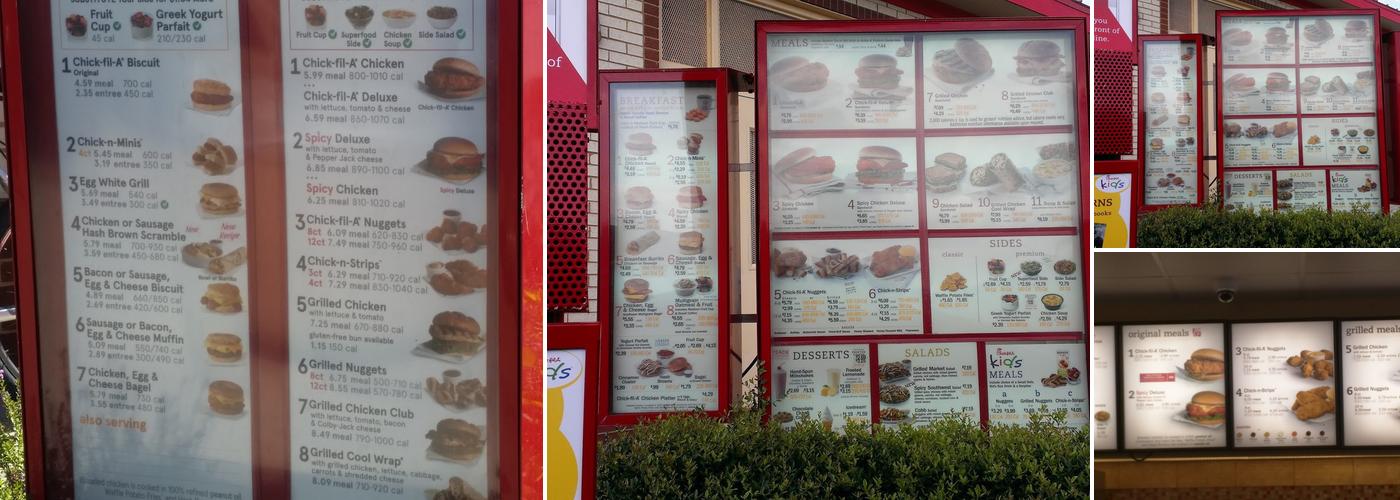 Chick-fil-A Menu