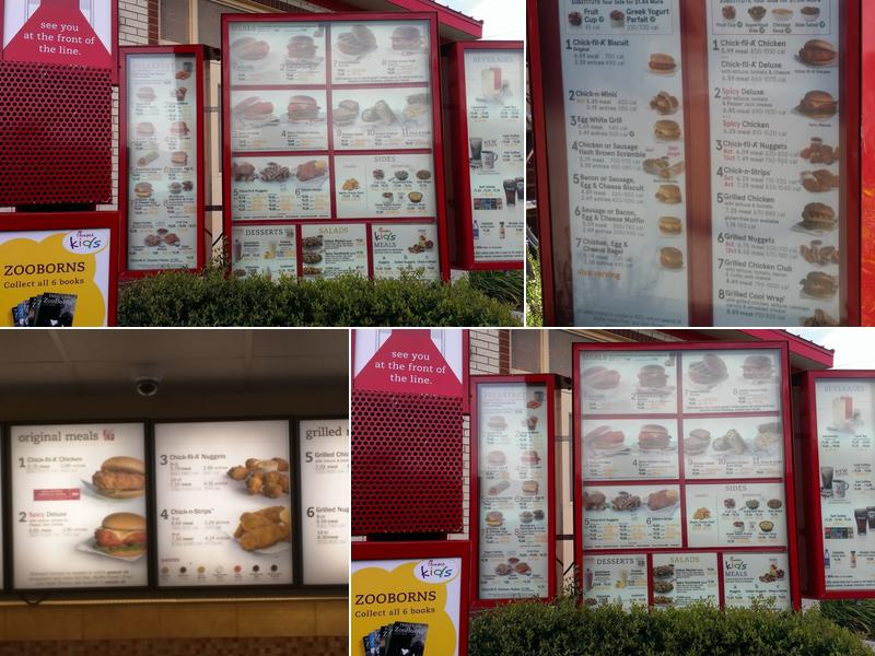 Chick-fil-A Menu
