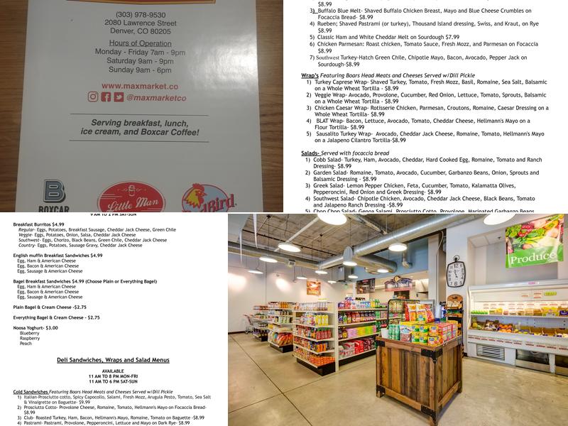 Max Market Menu