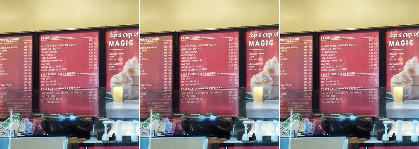 Starbucks Menu