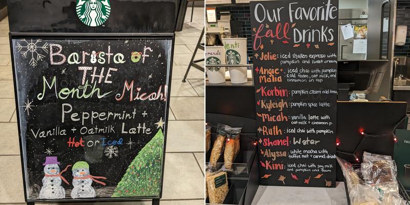Starbucks Menu