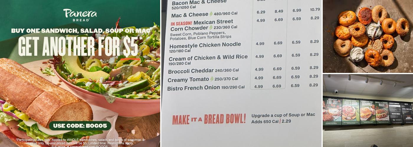 Panera Bread Menu