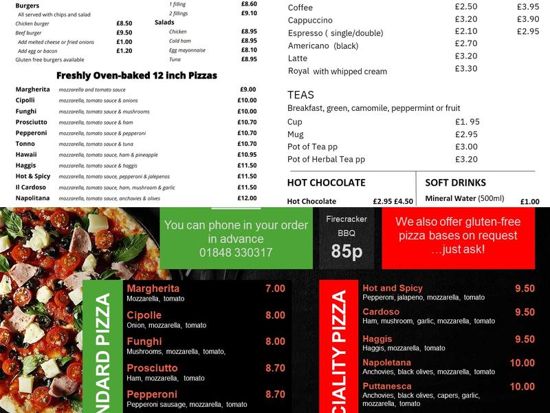 Drumlanrig Cafe Menu