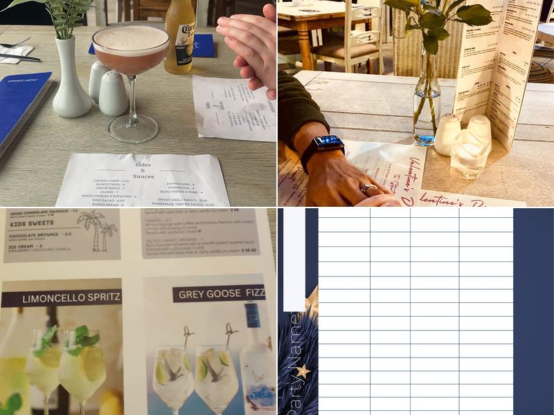 Salty's Beach Bar & Restaurant Menu