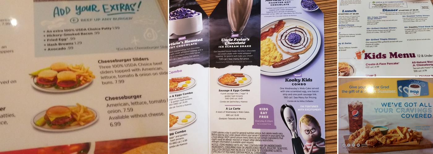 IHOP Menu